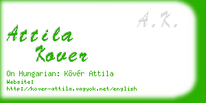 attila kover business card
