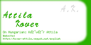 attila kover business card